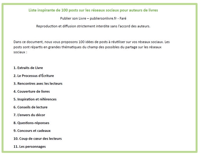 Idées de posts réseaux sociaux